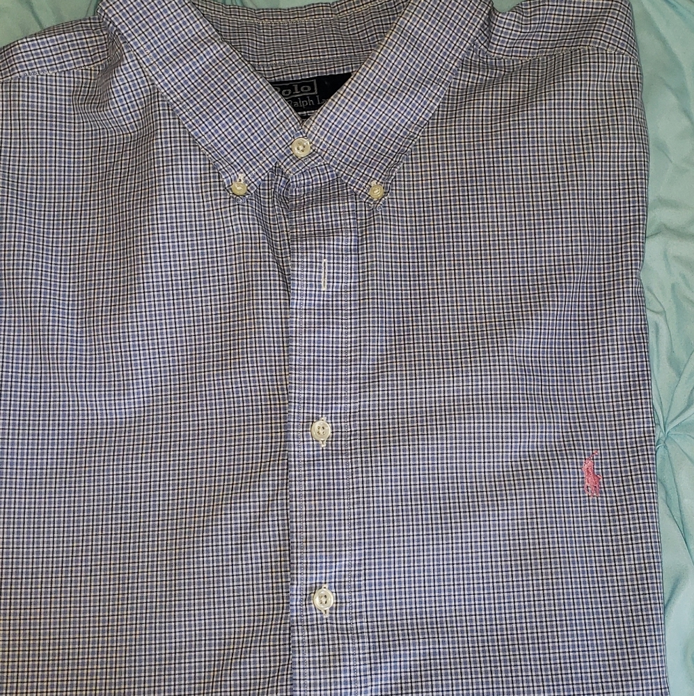 Short sleeve button down polo